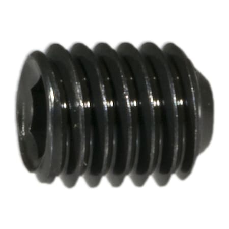 Midwest Fastener 5mm-0.8 x 6mm Plain Class 14.9 Steel Coarse Thread Cup Point Hex Socket Headless Set Screws 10PK 62506